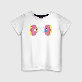 Детская футболка хлопок с принтом Donut Portal в Санкт-Петербурге, 100% хлопок | круглый вырез горловины, полуприлегающий силуэт, длина до линии бедер | Тематика изображения на принте: 
