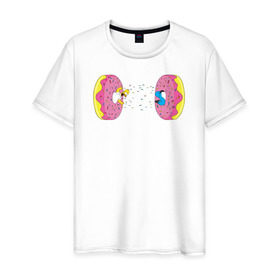 Мужская футболка хлопок с принтом Donut Portal в Санкт-Петербурге, 100% хлопок | прямой крой, круглый вырез горловины, длина до линии бедер, слегка спущенное плечо. | 