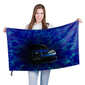 Флаг 3D с принтом Subaru в Санкт-Петербурге, 100% полиэстер | плотность ткани — 95 г/м2, размер — 67 х 109 см. Принт наносится с одной стороны | impreza | jdm | sti | subaru | wrx