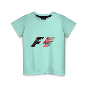 Детская футболка хлопок с принтом Formula 1 в Санкт-Петербурге, 100% хлопок | круглый вырез горловины, полуприлегающий силуэт, длина до линии бедер | 1 | f | f1 | formula | один | формула