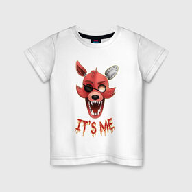 Детская футболка хлопок с принтом Five nights at Freddy`s Foxy в Санкт-Петербурге, 100% хлопок | круглый вырез горловины, полуприлегающий силуэт, длина до линии бедер | фнаф