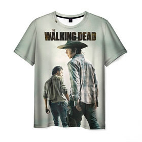 Мужская футболка 3D с принтом The Walking Dead в Санкт-Петербурге, 100% полиэфир | прямой крой, круглый вырез горловины, длина до линии бедер | зомби