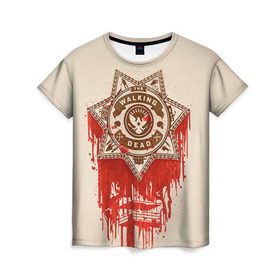 Женская футболка 3D с принтом The Walking Dead в Санкт-Петербурге, 100% полиэфир ( синтетическое хлопкоподобное полотно) | прямой крой, круглый вырез горловины, длина до линии бедер | зомби