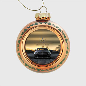 Стеклянный ёлочный шар с принтом Mercedes в Санкт-Петербурге, Стекло | Диаметр: 80 мм | amg | benz | mercedes | бенс | бенц | мерседес