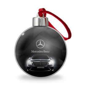 Ёлочный шар с принтом Mercedes в Санкт-Петербурге, Пластик | Диаметр: 77 мм | Тематика изображения на принте: amg | benz | mercedes | бенс | бенц | мерседес