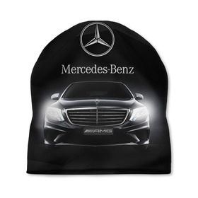Шапка 3D с принтом Mercedes в Санкт-Петербурге, 100% полиэстер | универсальный размер, печать по всей поверхности изделия | Тематика изображения на принте: amg | benz | mercedes | бенс | бенц | мерседес