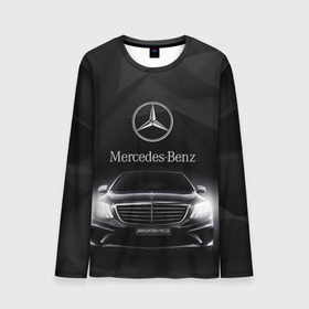 Мужской лонгслив 3D с принтом Mercedes в Санкт-Петербурге, 100% полиэстер | длинные рукава, круглый вырез горловины, полуприлегающий силуэт | amg | benz | mercedes | бенс | бенц | мерседес