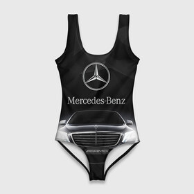 Купальник-боди 3D с принтом Mercedes в Санкт-Петербурге, 82% полиэстер, 18% эластан | Круглая горловина, круглый вырез на спине | amg | benz | mercedes | бенс | бенц | мерседес