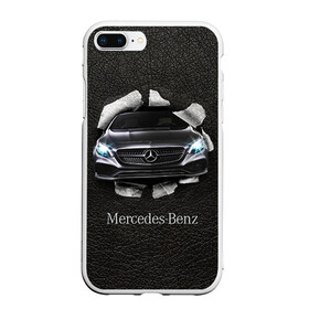 Чехол для iPhone 7Plus/8 Plus матовый с принтом Mercedes в Санкт-Петербурге, Силикон | Область печати: задняя сторона чехла, без боковых панелей | amg | benz | mercedes | бенс | бенц | кожа | мерседес
