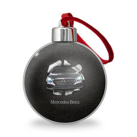 Ёлочный шар с принтом Mercedes в Санкт-Петербурге, Пластик | Диаметр: 77 мм | amg | benz | mercedes | бенс | бенц | кожа | мерседес