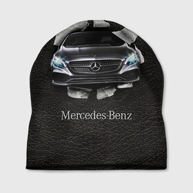 Шапка 3D с принтом Mercedes в Санкт-Петербурге, 100% полиэстер | универсальный размер, печать по всей поверхности изделия | Тематика изображения на принте: amg | benz | mercedes | бенс | бенц | кожа | мерседес