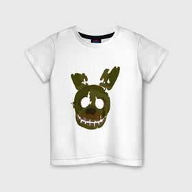 Детская футболка хлопок с принтом FNaF Springtrap в Санкт-Петербурге, 100% хлопок | круглый вырез горловины, полуприлегающий силуэт, длина до линии бедер | fnaf | фнаф