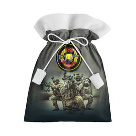 Подарочный 3D мешок с принтом Спецназ в Санкт-Петербурге, 100% полиэстер | Размер: 29*39 см | альфа | армия | войска | гру | силовые структуры