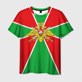Мужская футболка 3D с принтом Пограничные войска в Санкт-Петербурге, 100% полиэфир | прямой крой, круглый вырез горловины, длина до линии бедер | армия | войска | пограничники | погранцы | силовые структуры