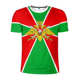 Мужская футболка 3D спортивная с принтом Пограничные войска в Санкт-Петербурге, 100% полиэстер с улучшенными характеристиками | приталенный силуэт, круглая горловина, широкие плечи, сужается к линии бедра | армия | войска | пограничники | погранцы | силовые структуры