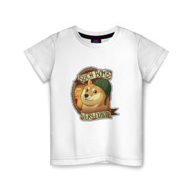 Детская футболка хлопок с принтом Собака взрывака в Санкт-Петербурге, 100% хлопок | круглый вырез горловины, полуприлегающий силуэт, длина до линии бедер | cs go | such bomb | доге | собака