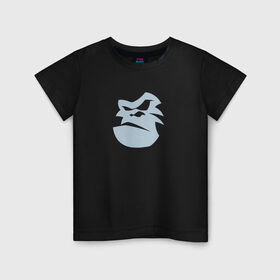 Детская футболка хлопок с принтом Горилла в Санкт-Петербурге, 100% хлопок | круглый вырез горловины, полуприлегающий силуэт, длина до линии бедер | новый год | обезьяна | символ года | символ года   обезьяна.горилла