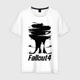 Мужская футболка хлопок с принтом Fallout 4: взрыв в Санкт-Петербурге, 100% хлопок | прямой крой, круглый вырез горловины, длина до линии бедер, слегка спущенное плечо. | fallout | fallout 4: взрыввзрыв | апокалипсис | игры | подарок | ядерный