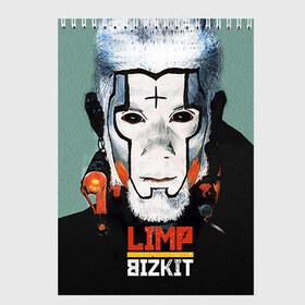 Скетчбук с принтом Limp Bizkit в Санкт-Петербурге, 100% бумага
 | 48 листов, плотность листов — 100 г/м2, плотность картонной обложки — 250 г/м2. Листы скреплены сверху удобной пружинной спиралью | bizkit | limp | limp bizkit | бизкит | лимп | лимп бизкит | лимпбизкит | рок