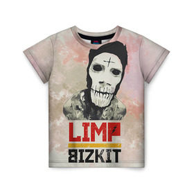 Детская футболка 3D с принтом Limp Bizkit в Санкт-Петербурге, 100% гипоаллергенный полиэфир | прямой крой, круглый вырез горловины, длина до линии бедер, чуть спущенное плечо, ткань немного тянется | bizkit | limp | limp bizkit | бизкит | лимп | лимп бизкит | лимпбизкит | рок