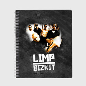 Тетрадь с принтом Limp Bizkit в Санкт-Петербурге, 100% бумага | 48 листов, плотность листов — 60 г/м2, плотность картонной обложки — 250 г/м2. Листы скреплены сбоку удобной пружинной спиралью. Уголки страниц и обложки скругленные. Цвет линий — светло-серый
 | Тематика изображения на принте: bizkit | cobra | gold | limp | limp bizkit | бизкит | голд | кобра | лимп | лимп бизкит | лимпбизкит | рок