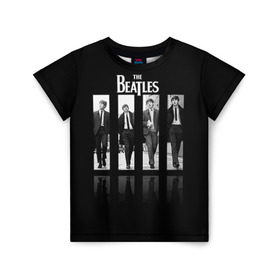 Детская футболка 3D с принтом The Beatles в Санкт-Петербурге, 100% гипоаллергенный полиэфир | прямой крой, круглый вырез горловины, длина до линии бедер, чуть спущенное плечо, ткань немного тянется | beatles | rock | the beatles | битлз | битлс | битлы | рок