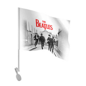 Флаг для автомобиля с принтом The Beatles в Санкт-Петербурге, 100% полиэстер | Размер: 30*21 см | beatles | rock | the beatles | битлз | битлс | битлы | рок