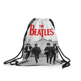 Рюкзак-мешок 3D с принтом The Beatles в Санкт-Петербурге, 100% полиэстер | плотность ткани — 200 г/м2, размер — 35 х 45 см; лямки — толстые шнурки, застежка на шнуровке, без карманов и подкладки | beatles | rock | the beatles | битлз | битлс | битлы | рок