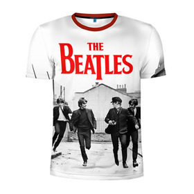 Мужская футболка 3D спортивная с принтом The Beatles в Санкт-Петербурге, 100% полиэстер с улучшенными характеристиками | приталенный силуэт, круглая горловина, широкие плечи, сужается к линии бедра | beatles | rock | the beatles | битлз | битлс | битлы | рок