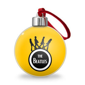 Ёлочный шар с принтом The Beatles в Санкт-Петербурге, Пластик | Диаметр: 77 мм | Тематика изображения на принте: beatles | rock | the beatles | битлз | битлс | битлы | рок