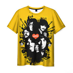 Мужская футболка 3D с принтом The Beatles в Санкт-Петербурге, 100% полиэфир | прямой крой, круглый вырез горловины, длина до линии бедер | beatles | rock | the beatles | битлз | битлс | битлы | рок
