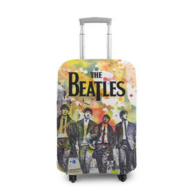 Чехол для чемодана 3D с принтом The Beatles в Санкт-Петербурге, 86% полиэфир, 14% спандекс | двустороннее нанесение принта, прорези для ручек и колес | beatles | rock | the beatles | битлз | битлс | битлы | рок