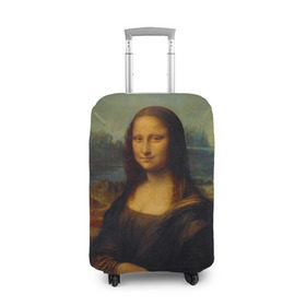 Чехол для чемодана 3D с принтом Леонардо да Винчи - Мона Лиза в Санкт-Петербурге, 86% полиэфир, 14% спандекс | двустороннее нанесение принта, прорези для ручек и колес | картина | леонардо да винчи | лиза | мона | мона лиза | художник
