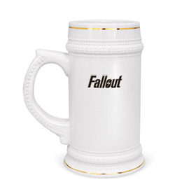 Кружка пивная с принтом Fallout 4 в Санкт-Петербурге,  керамика (Материал выдерживает высокую температуру, стоит избегать резкого перепада температур) |  объем 630 мл | fallout 4 фаллаут распад shelter vault pipboy