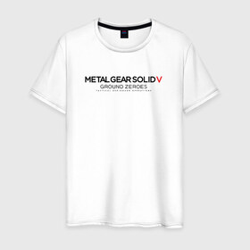 Мужская футболка хлопок с принтом Metal Gear Solid Ground Zeroes в Санкт-Петербурге, 100% хлопок | прямой крой, круглый вырез горловины, длина до линии бедер, слегка спущенное плечо. | Тематика изображения на принте: metal gear solid ground zeroes