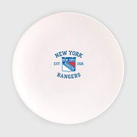 Тарелка с принтом New York Rengers в Санкт-Петербурге, фарфор | диаметр - 210 мм
диаметр для нанесения принта - 120 мм | new york | new york rengers | rengers | спорт | хоккей