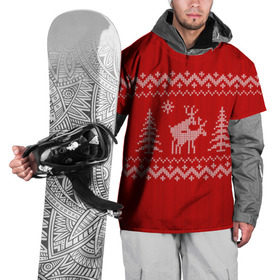 Накидка на куртку 3D с принтом Свитер с оленями в Санкт-Петербурге, 100% полиэстер |  | deer | new year | sweater | winter | зима | новый год | олени | рождество | с новым годом | сhristmas | свитер