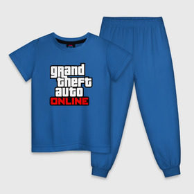 Детская пижама хлопок с принтом Grand Theft Auto Online в Санкт-Петербурге, 100% хлопок |  брюки и футболка прямого кроя, без карманов, на брюках мягкая резинка на поясе и по низу штанин
 | rockstar