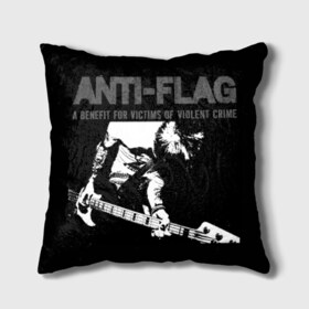 Подушка 3D с принтом Anti-Flag в Санкт-Петербурге, наволочка – 100% полиэстер, наполнитель – холлофайбер (легкий наполнитель, не вызывает аллергию). | состоит из подушки и наволочки. Наволочка на молнии, легко снимается для стирки | Тематика изображения на принте: 