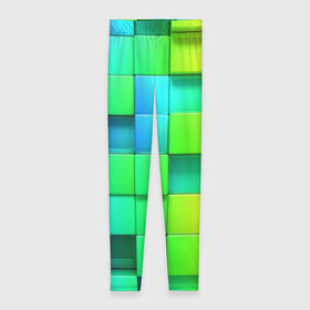 Леггинсы 3D с принтом Кубики в Санкт-Петербурге, 80% полиэстер, 20% эластан | Эластичный пояс, зауженные к низу, низкая посадка | абстракции | геометрия