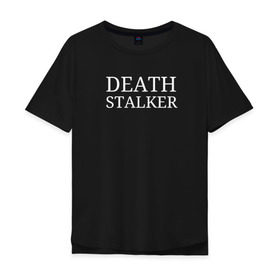 Мужская футболка хлопок Oversize с принтом Bones Sesh Death Stalker в Санкт-Петербурге, 100% хлопок | свободный крой, круглый ворот, “спинка” длиннее передней части | bones | death stalker | deathstalker | rap | rapteamsesh | sesh | teamsesh