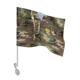 Флаг для автомобиля с принтом Армейская форма в Санкт-Петербурге, 100% полиэстер | Размер: 30*21 см | 23 | армейская | армия | дембель | защитник | камуфляж | отечества | солдат | тельняшка | февраля | форма