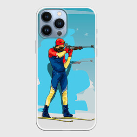 Чехол для iPhone 13 Pro Max с принтом Биатлон в Санкт-Петербурге,  |  | biathlon | sport | winter | биатлон | биатлонисты | зимние виды спорта | спорт | стрельба