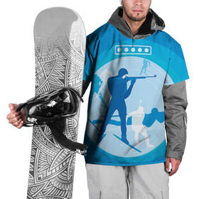 Накидка на куртку 3D с принтом Биатлон в Санкт-Петербурге, 100% полиэстер |  | biathlon | sport | winter | биатлон | биатлонисты | зимние виды спорта | спорт | стрельба