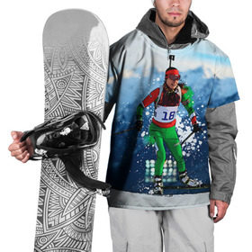 Накидка на куртку 3D с принтом Биатлон в Санкт-Петербурге, 100% полиэстер |  | biathlon | sport | winter | биатлон | биатлонисты | зимние виды спорта | спорт | стрельба