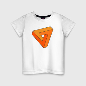 Детская футболка хлопок с принтом Triangle Color в Санкт-Петербурге, 100% хлопок | круглый вырез горловины, полуприлегающий силуэт, длина до линии бедер | 