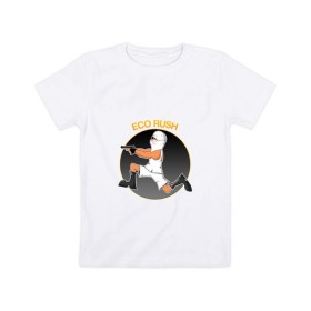 Детская футболка хлопок с принтом Eco Rush CS GO в Санкт-Петербурге, 100% хлопок | круглый вырез горловины, полуприлегающий силуэт, длина до линии бедер | cs_go