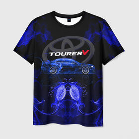 Мужская футболка 3D с принтом Toyota chaser в Санкт-Петербурге, 100% полиэфир | прямой крой, круглый вырез горловины, длина до линии бедер | chaser | jzx100 | tourer | tourer v | toyota | v | тоёта | тойота | турер ви | турик | чайзер | чайник