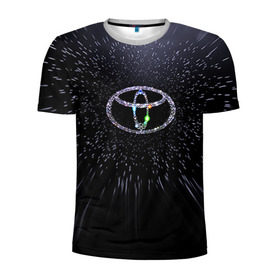 Мужская футболка 3D спортивная с принтом Toyota в Санкт-Петербурге, 100% полиэстер с улучшенными характеристиками | приталенный силуэт, круглая горловина, широкие плечи, сужается к линии бедра | space | toyota | космос | тоёта | тойота