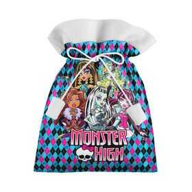 Подарочный 3D мешок с принтом Monster High в Санкт-Петербурге, 100% полиэстер | Размер: 29*39 см | монстер хай